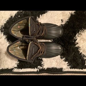 Black Sperry Boots!